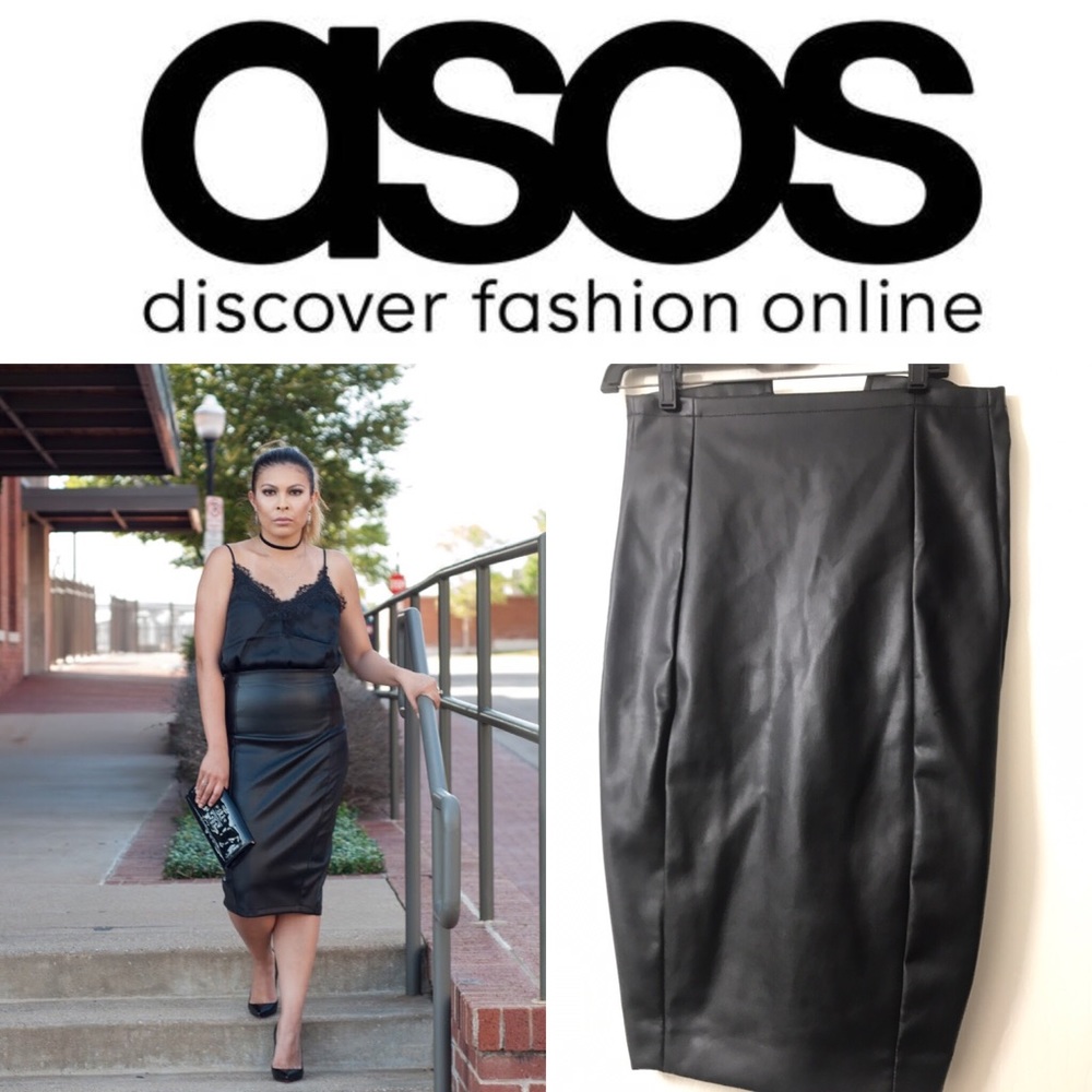 Faux Leather Pencil Skirt